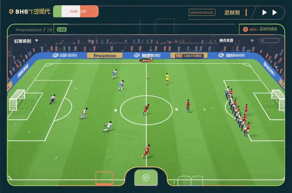 世界杯赛场上年轻速度型前锋与防线对抗的战术画面